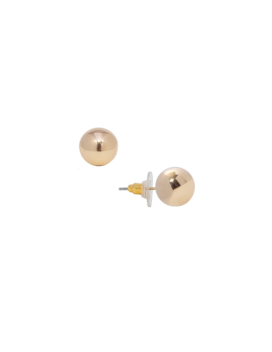 Aretes cortos de esfera con acabado lustre 3
