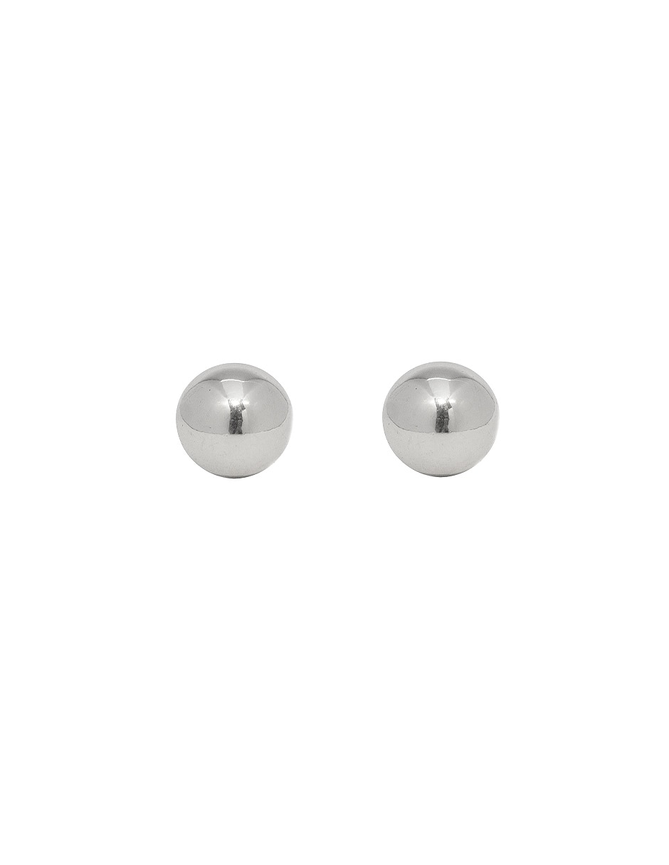 Aretes cortos de esfera con acabado lustre