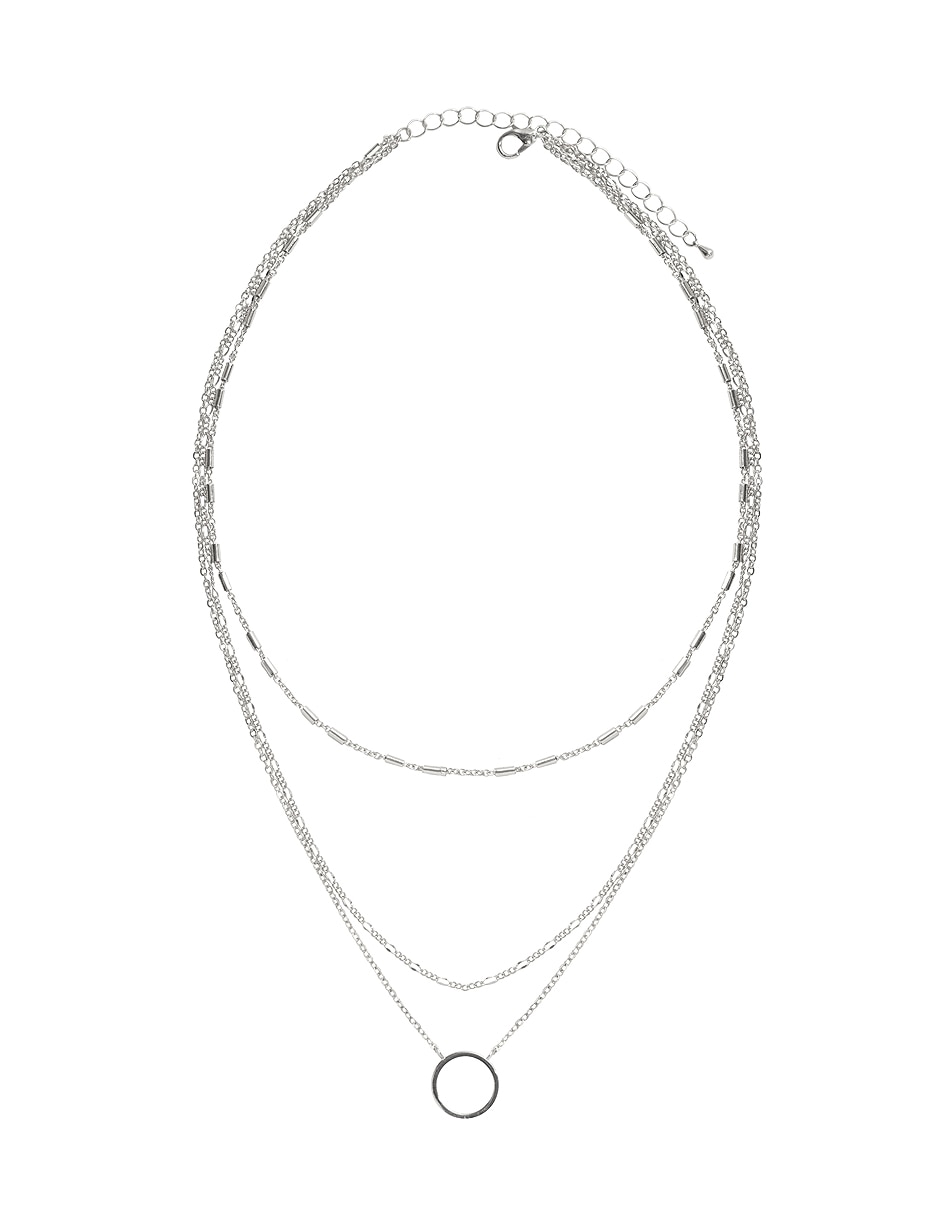 COLLAR MAP ONH-3666GDG METAL, PLATEADO