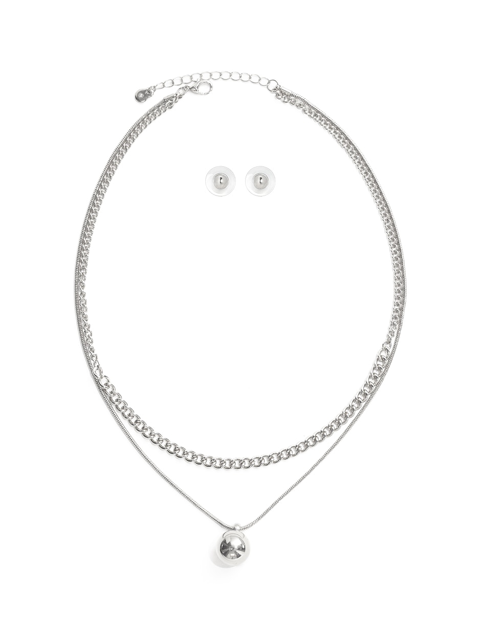 SET COLLAR MAP RKN-1845GD ME, PLATEADO