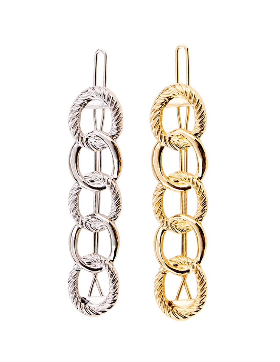 Set broche para cabello con acabado brillante