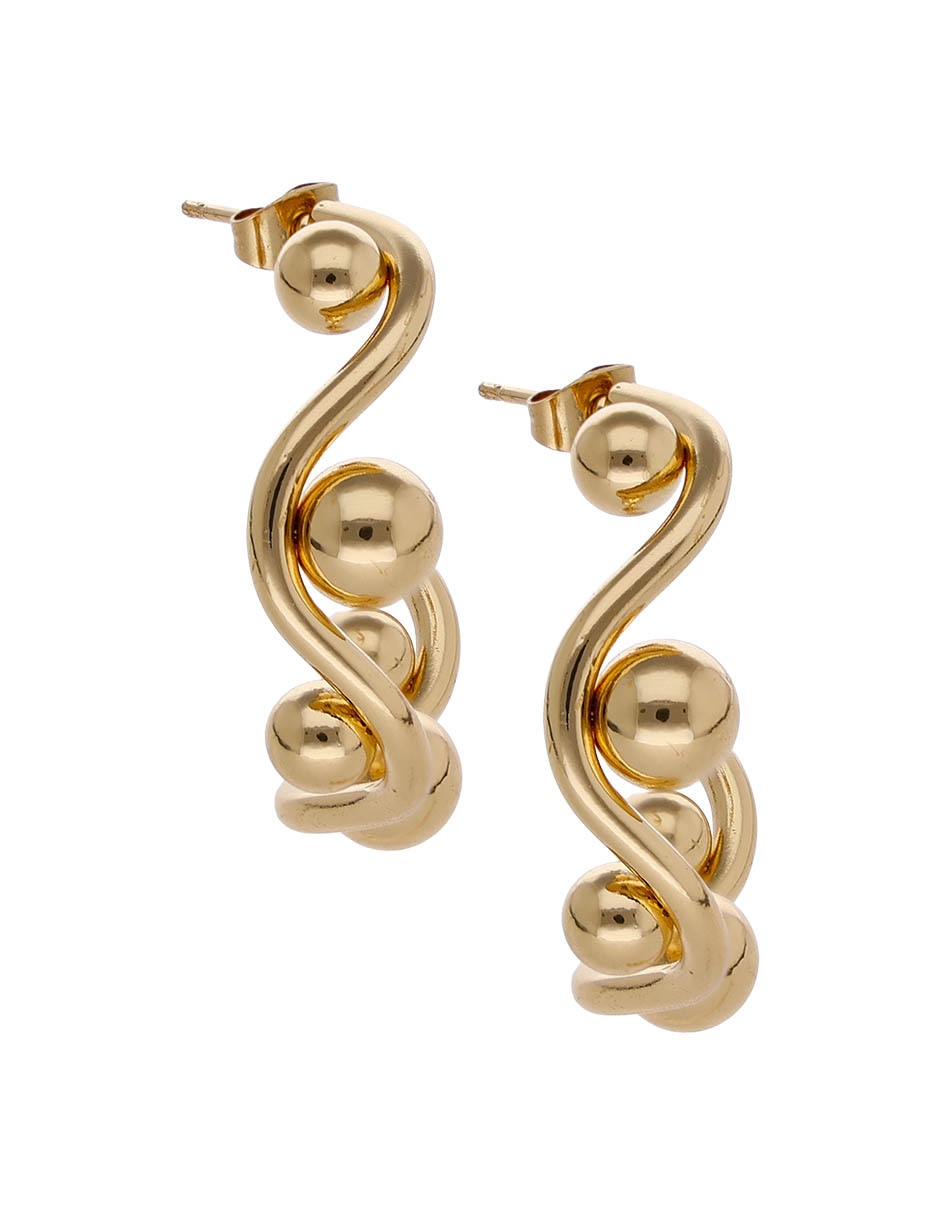 Aretes largos con acabado liso 2