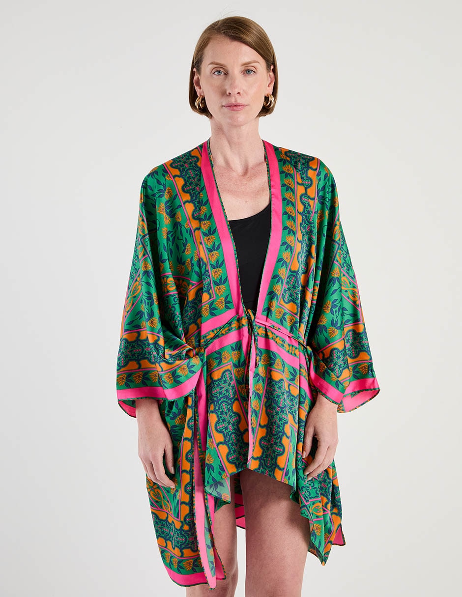 Salida de playa kimono Lien con amarre para mujer