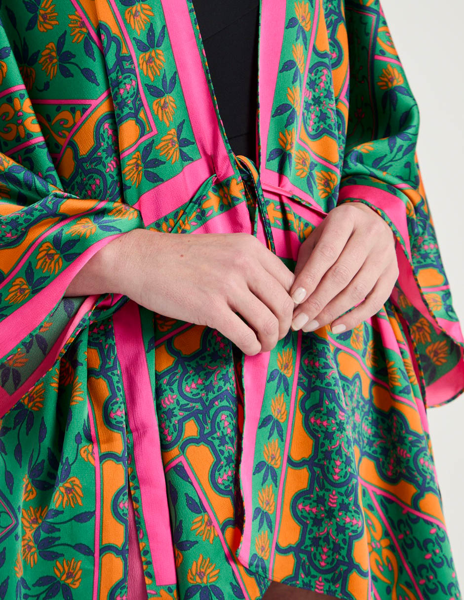 Salida de playa kimono Lien con amarre para mujer 5