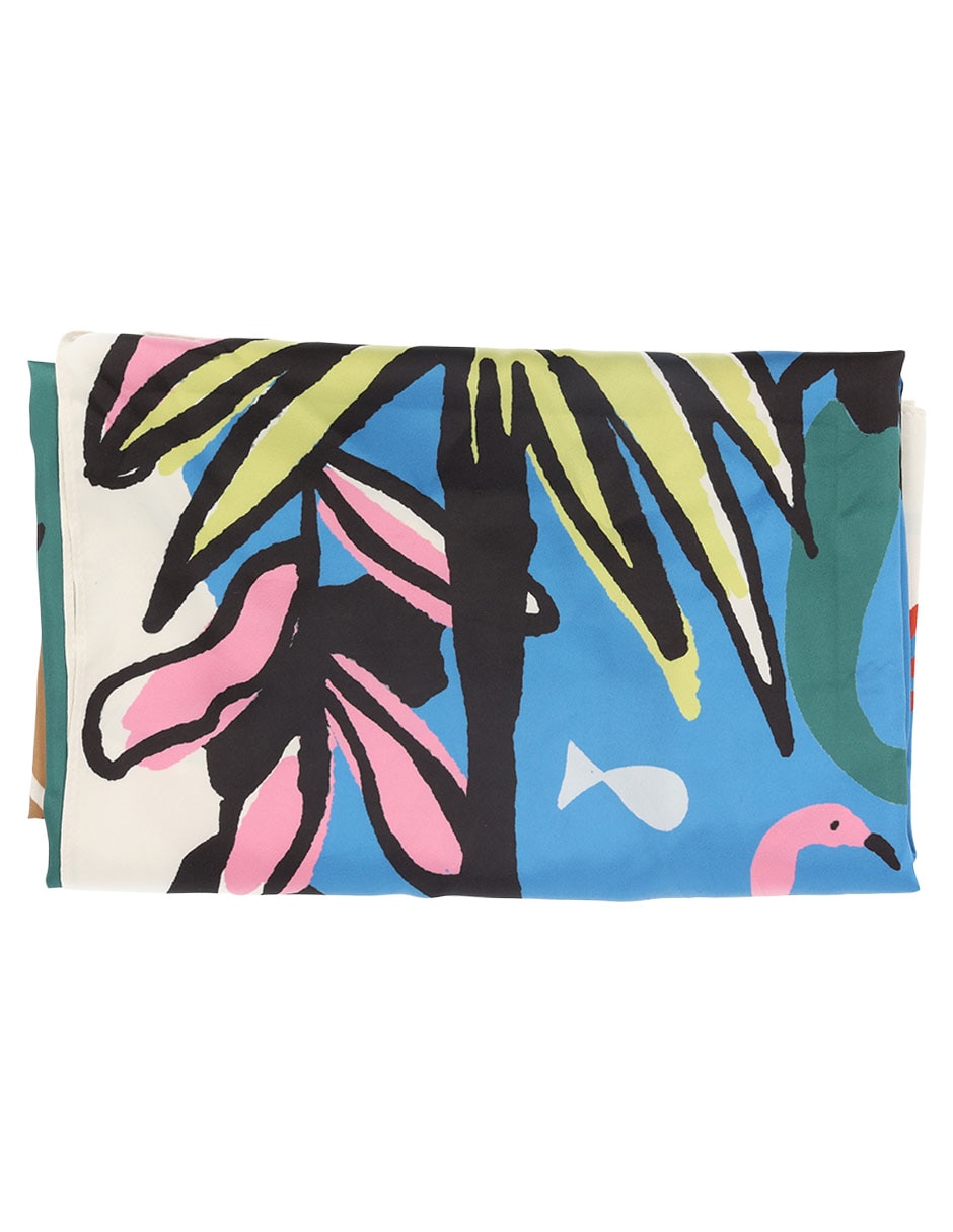 Mascada con estampado abstracto para mujer 2