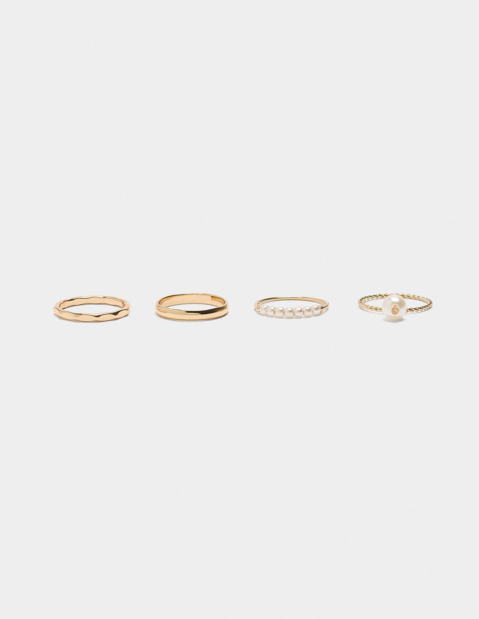 Set anillo Stay Classy perla pavé 3