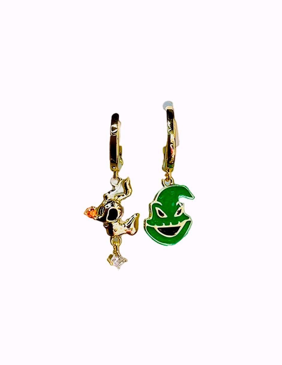Set de aretes Jack with zero 10 k con acabado pulido zirconia cúbica 2
