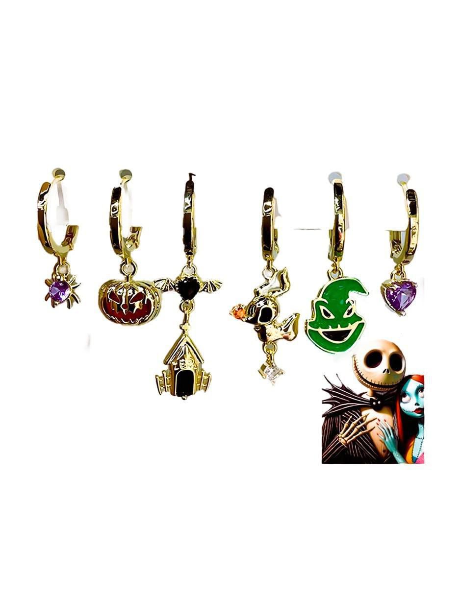 Set de aretes Jack with zero 10 k con acabado pulido zirconia cúbica 3