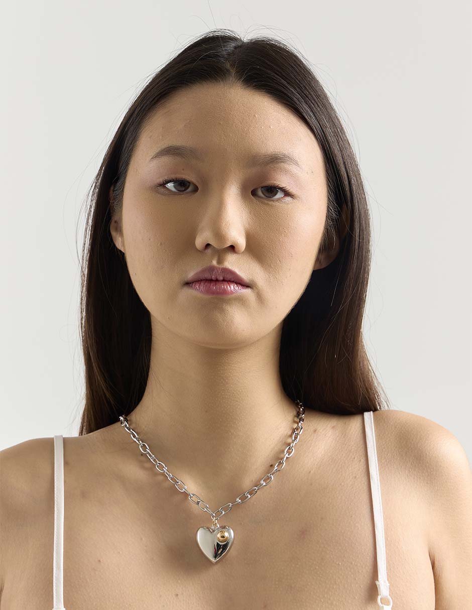 Collar con dije de corazón 3