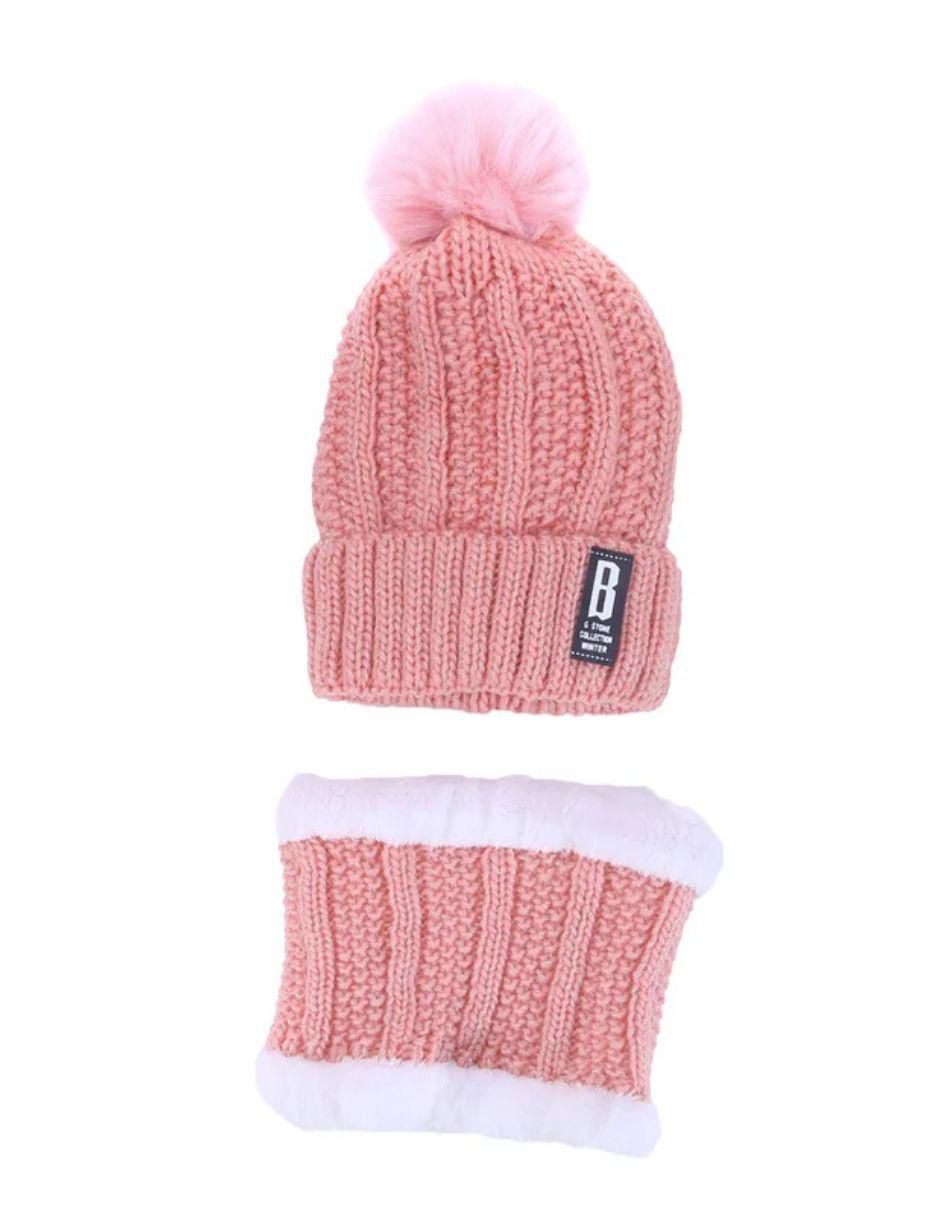 Set bufanda - gorro con pompón de mujer Set bufanda - gorro con pompón de mujer