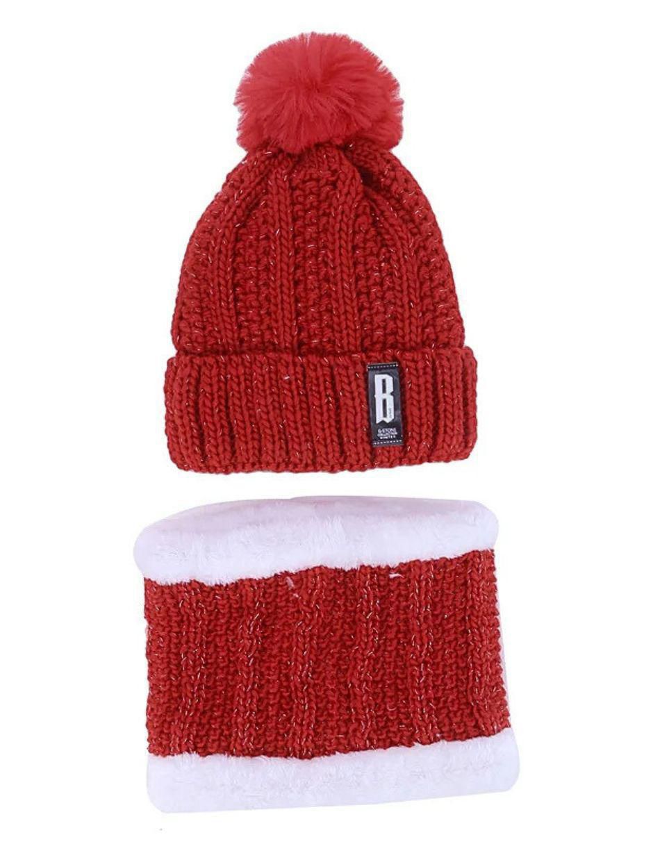 Set bufanda - gorro con pompón de mujer Set bufanda - gorro con pompón de mujer