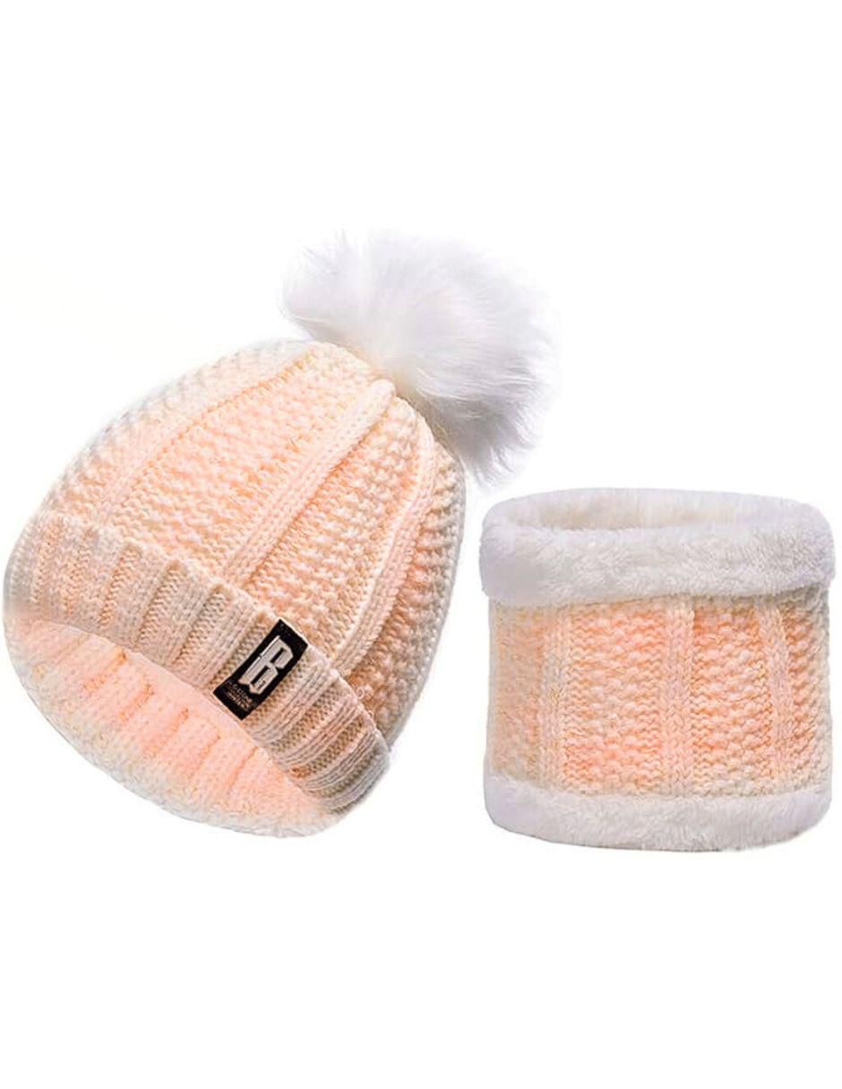 Set bufanda - gorro muytu no aplica "estampado" liso "con" pompón "de" mujer