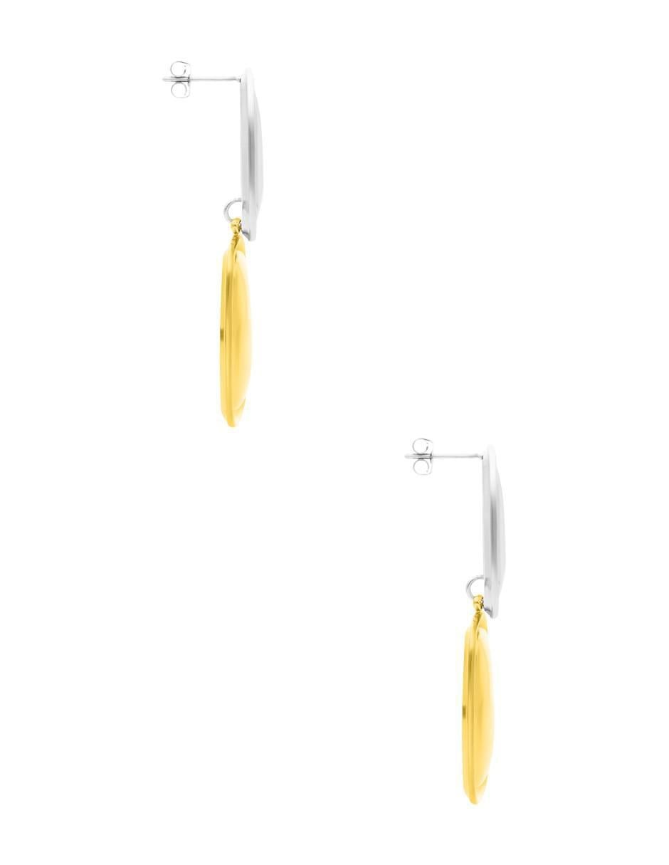 Aretes largos rectangulares Colección Tendencias de acero inoxidable con acabado brillante 3