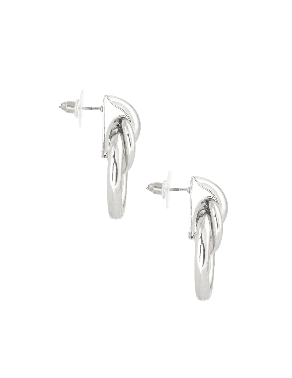Aretes largos ovalados con acabado lustre 2