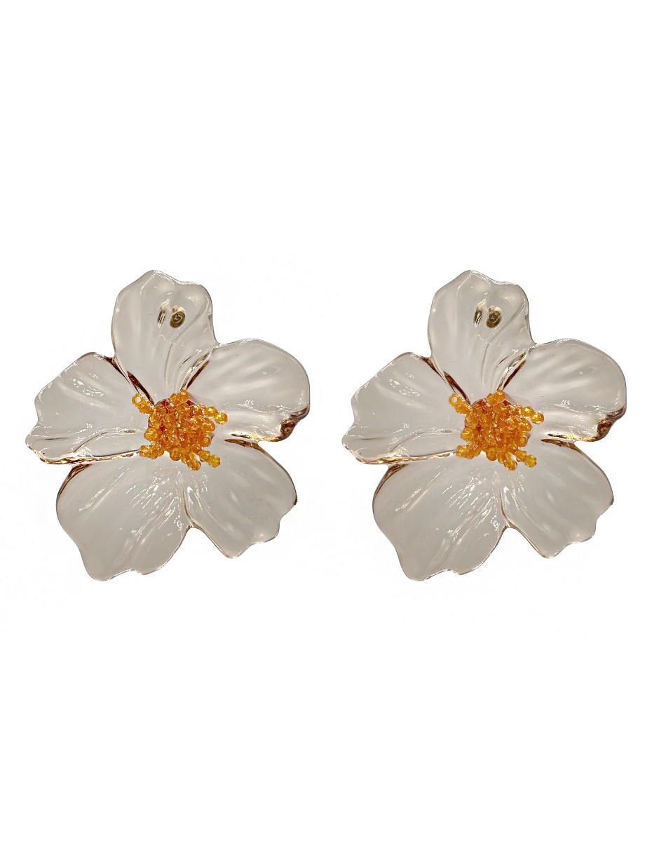 Aretes largos de flor Accesorios Dama