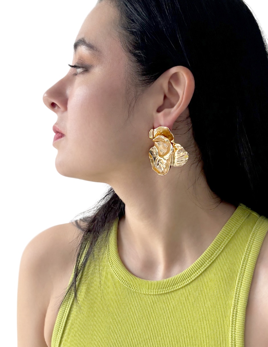 Aretes largos de flor Accesorios Dama 2