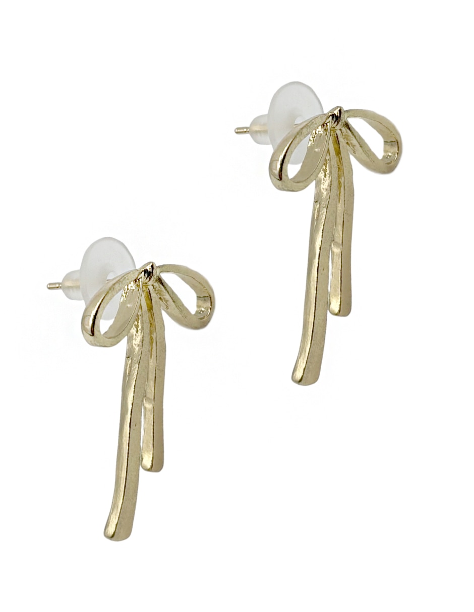 Aretes largos de moño 2