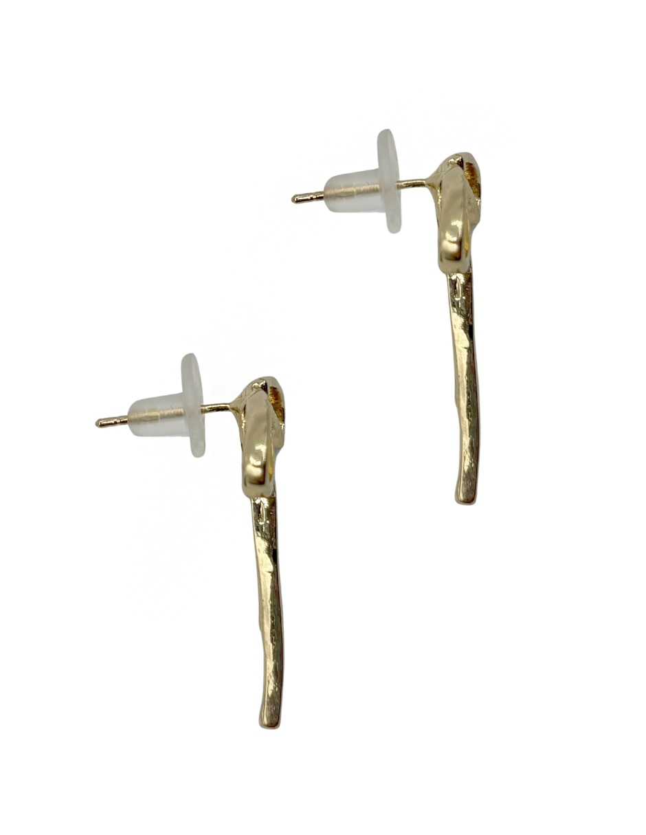 Aretes largos de moño 4