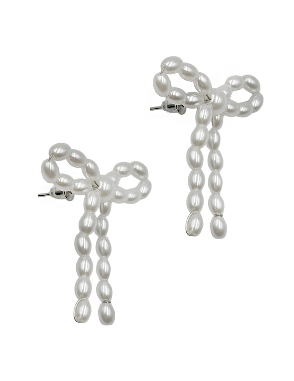 Aretes largos de moño 3