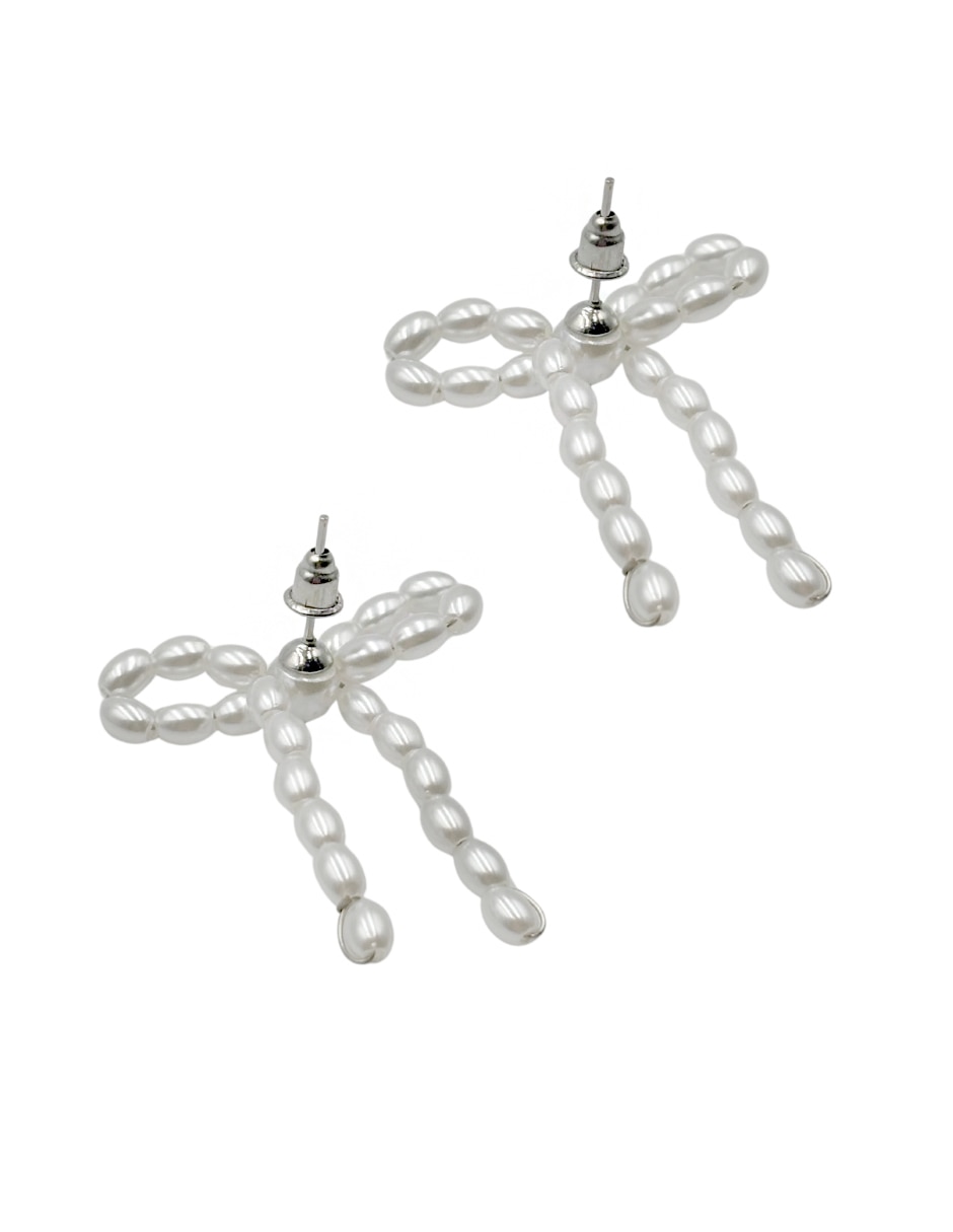 Aretes largos de moño 4