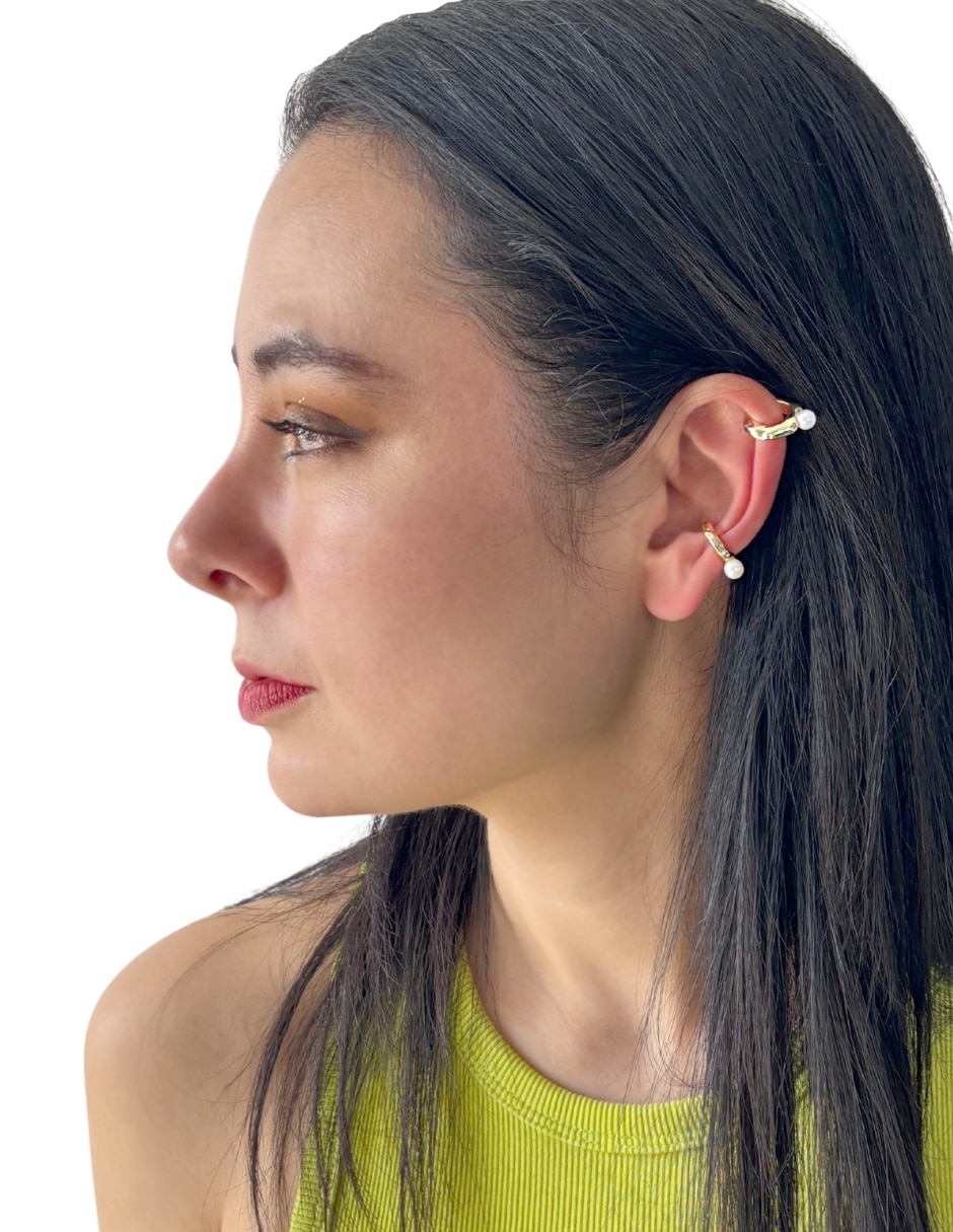 Aretes ear cuff con acabado pulido 4