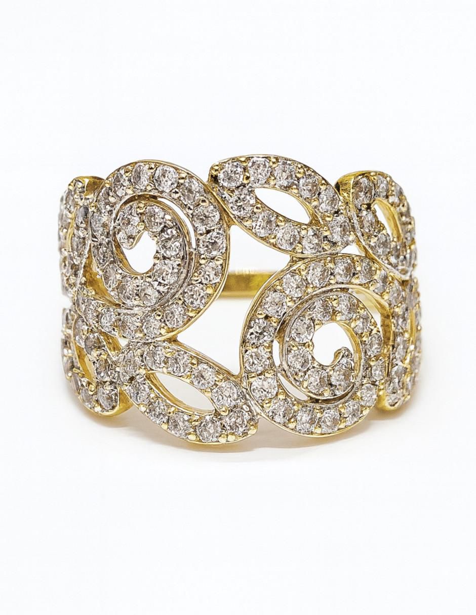 Anillo 14 k de oro amarillo circonita pulido Anillo 14 k de oro amarillo circonita pulido