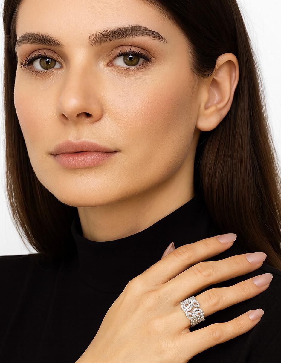 Anillo 14 k de oro amarillo circonita pulido 2