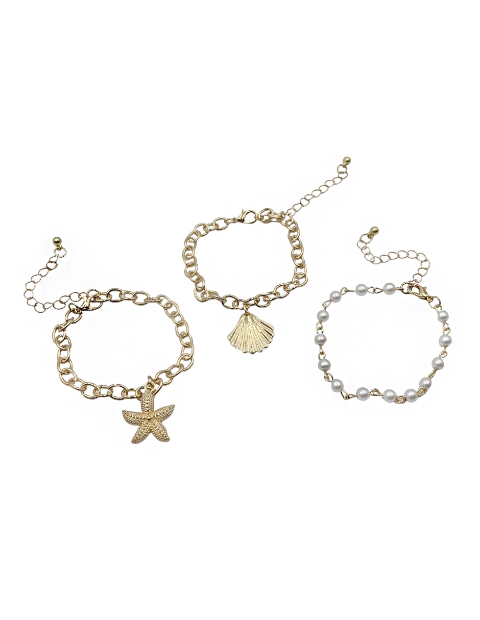 Set de brazalete acabado brillante