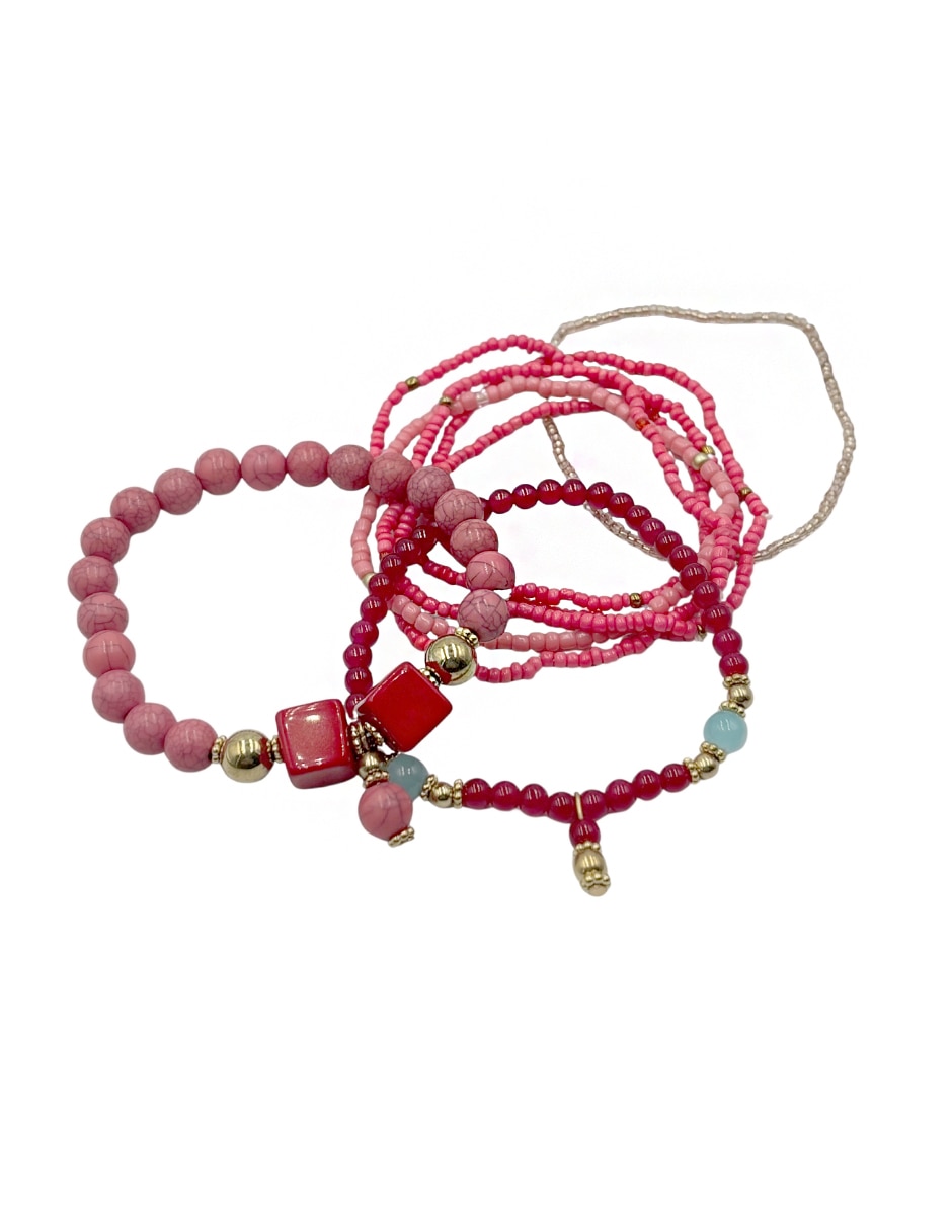 Set de brazalete de acrilico acabado liso 6