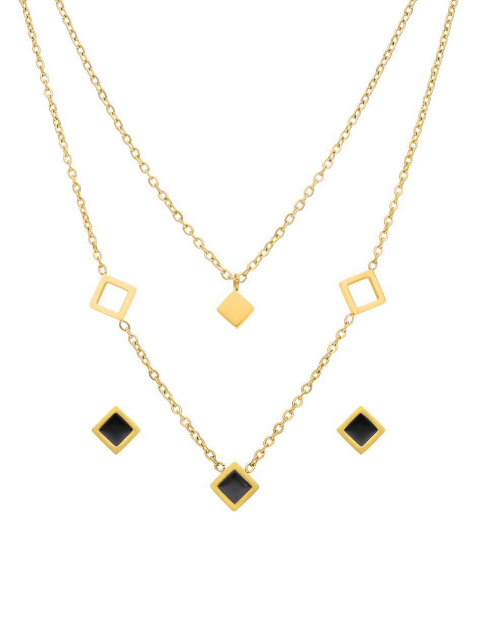 Aretes y collar