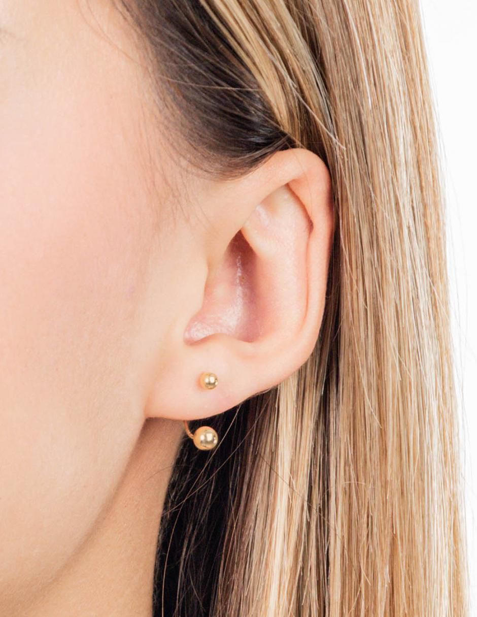 Piercing redondo de oro 10 k con acabado liso 2
