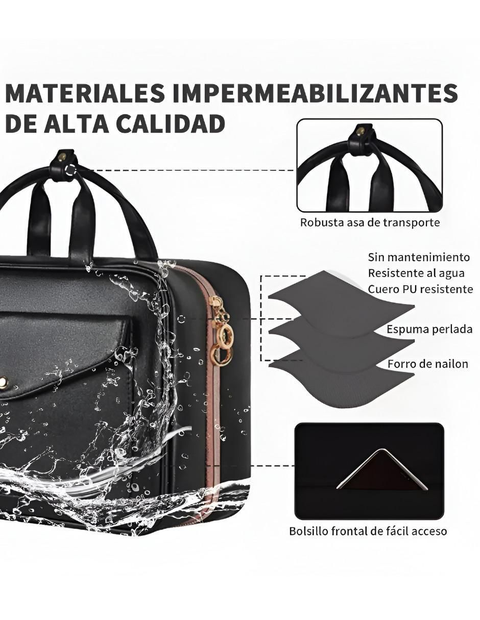 Cosmetiquera de viaje impermeable unisex 3
