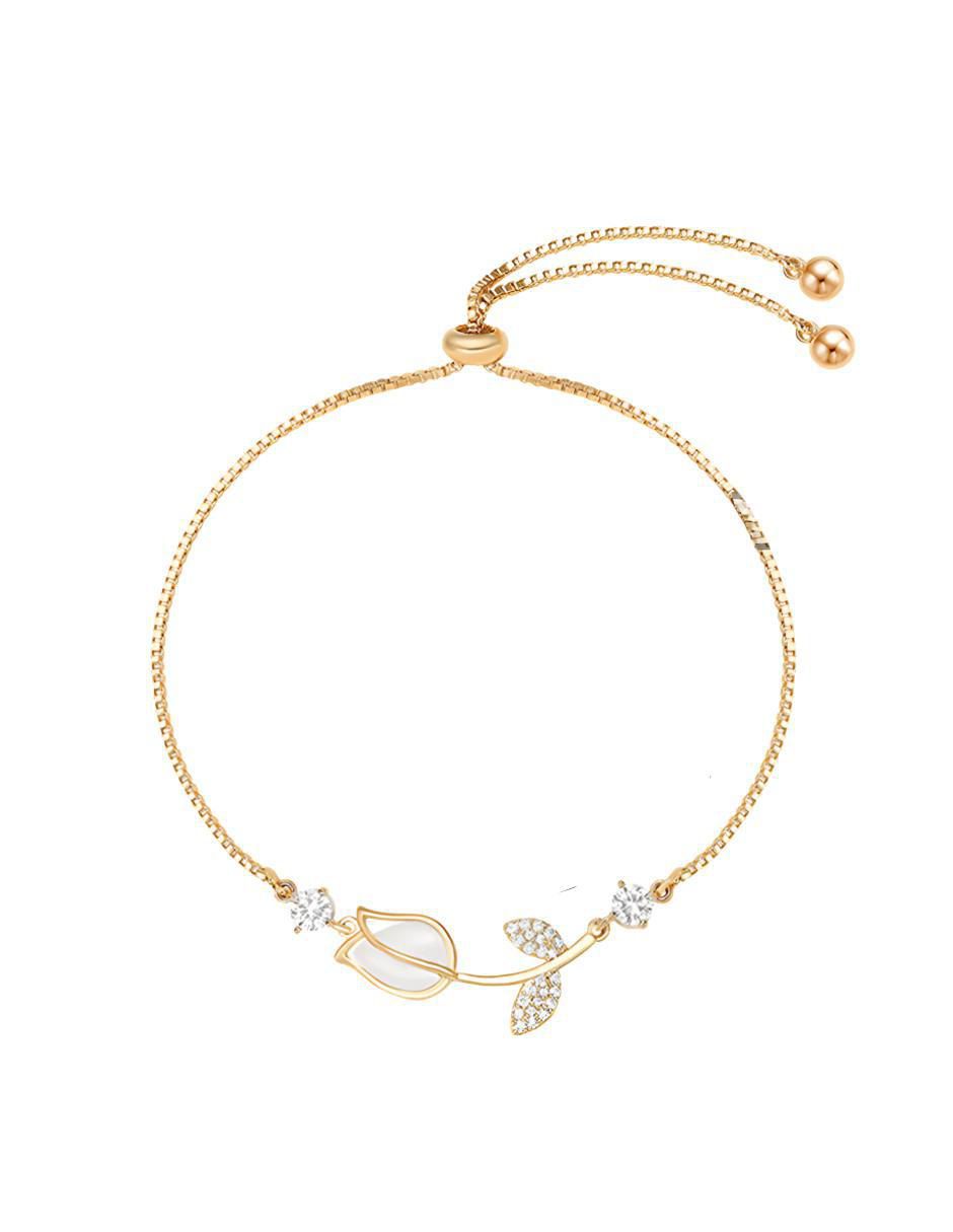 Pulsera con acabado chapa de oro