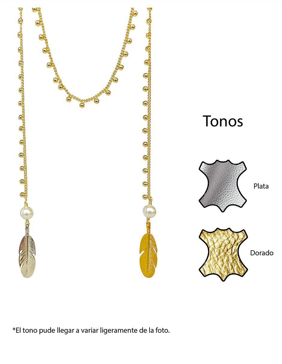 Collar de pluma de baño de oro 18 K 2