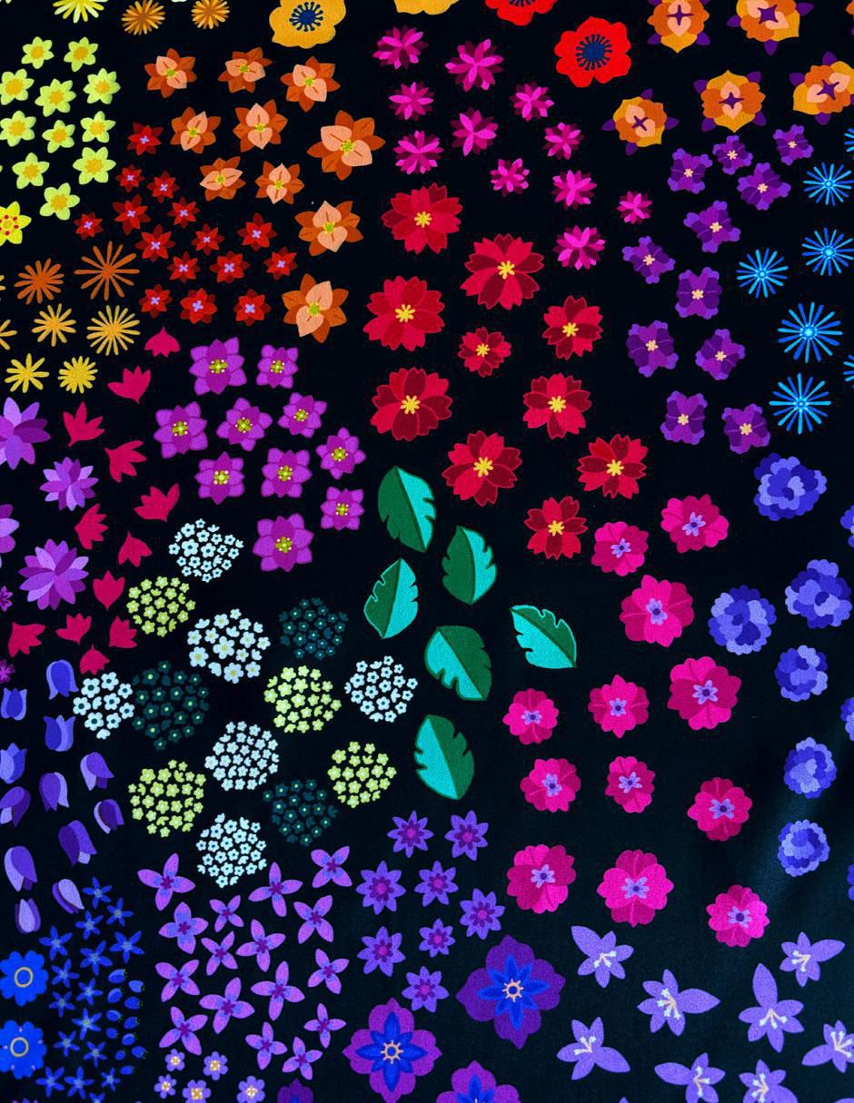 Mascada con estampado floral para mujer 2