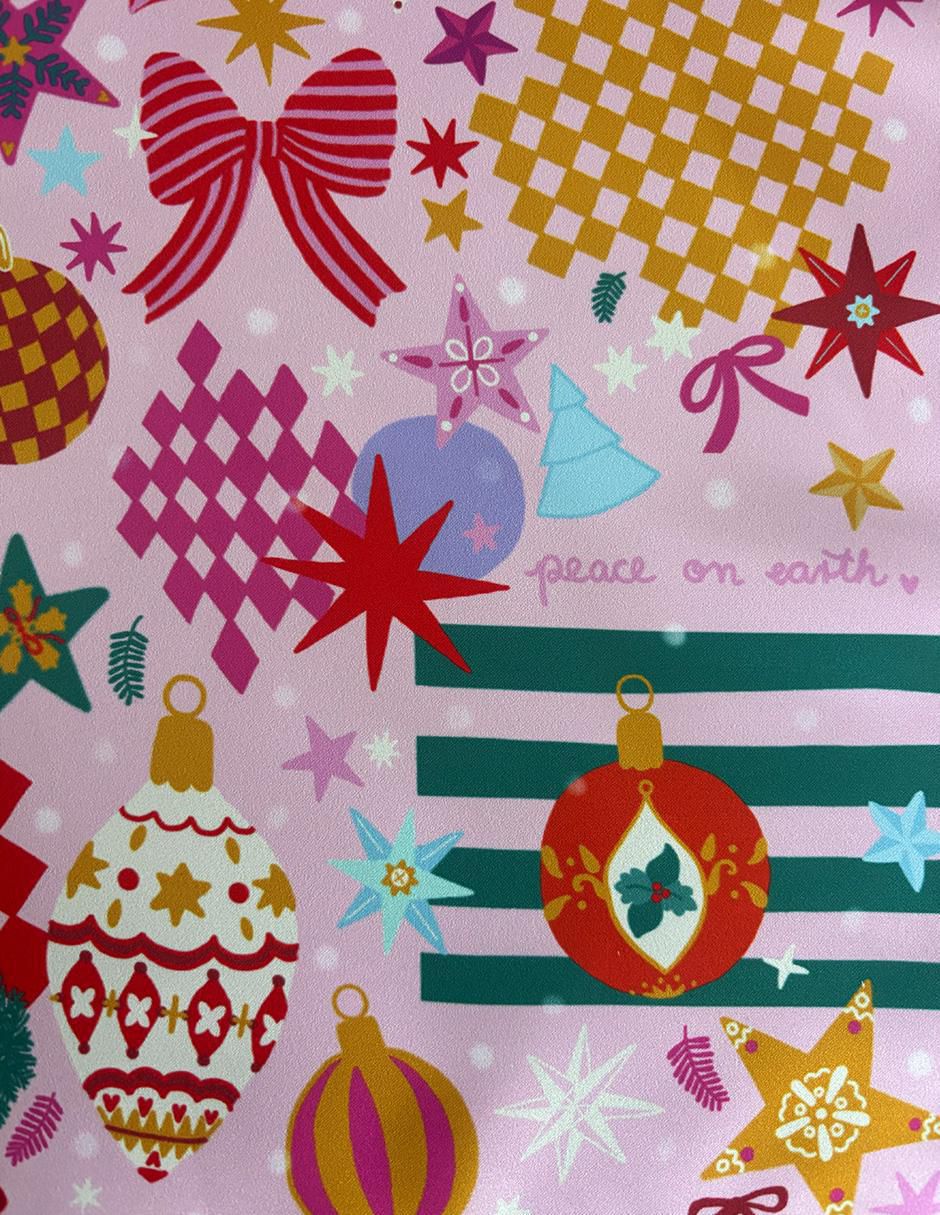 Mascada con estampado navideño para mujer 3