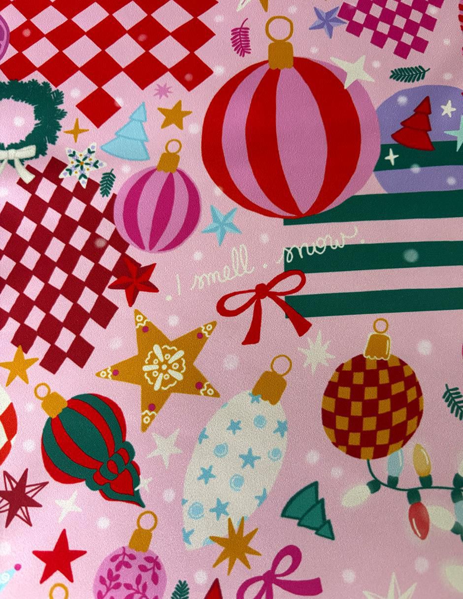 Mascada con estampado navideño para mujer 4