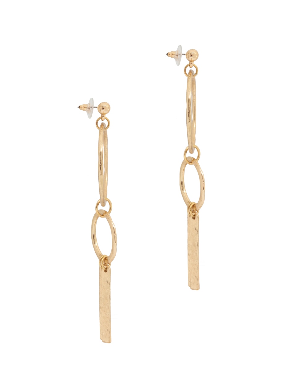 Aretes largos con acabado lustre 2