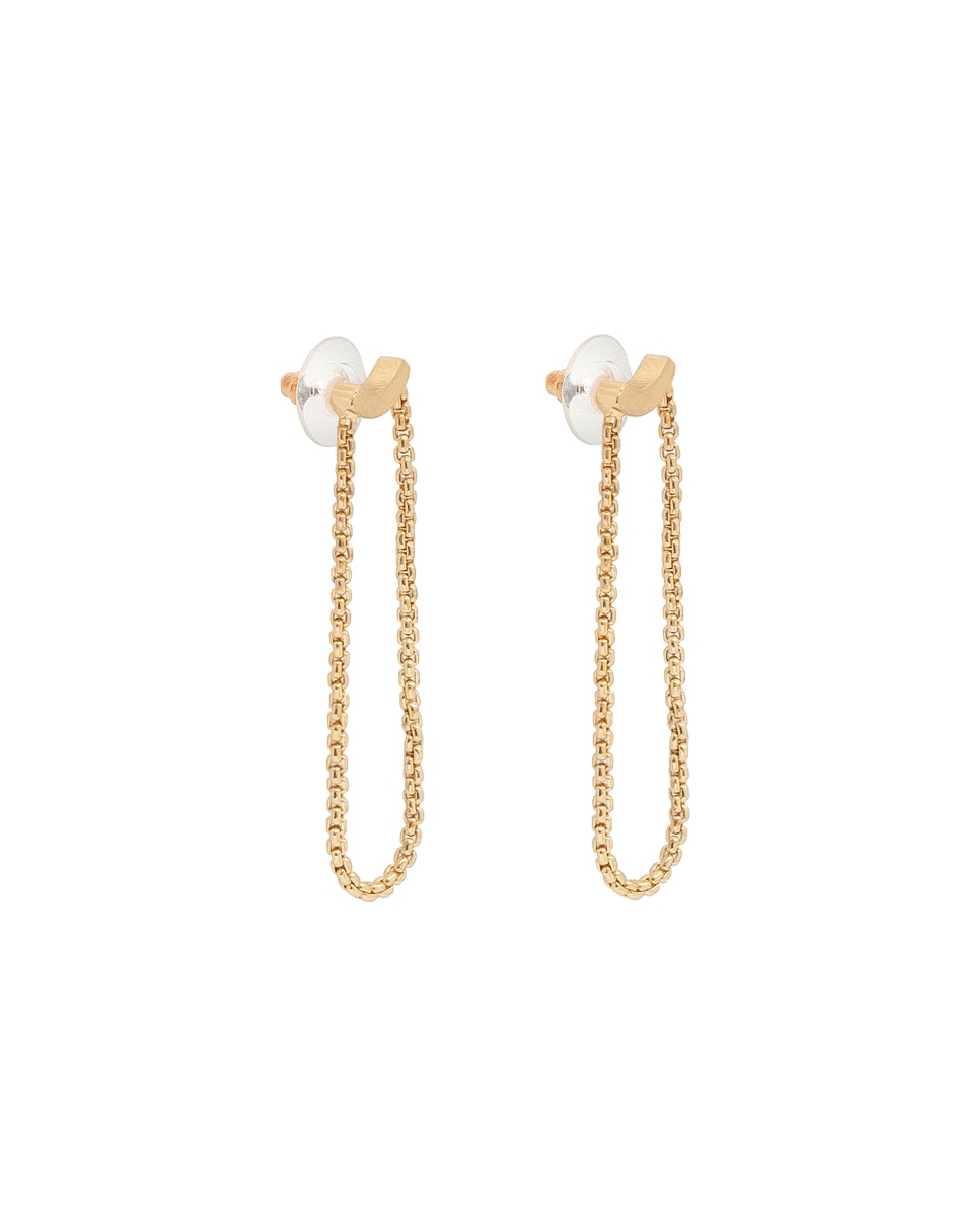 Aretes largos con acabado brillante 2