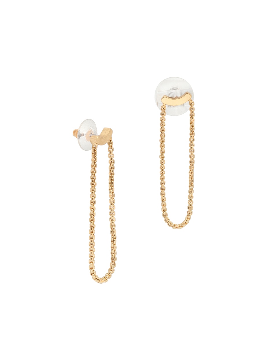 Aretes largos con acabado brillante 4