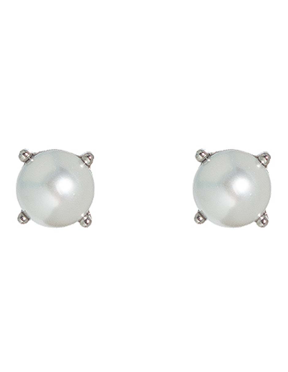 Set de aretes de perla con acabado pulido 2
