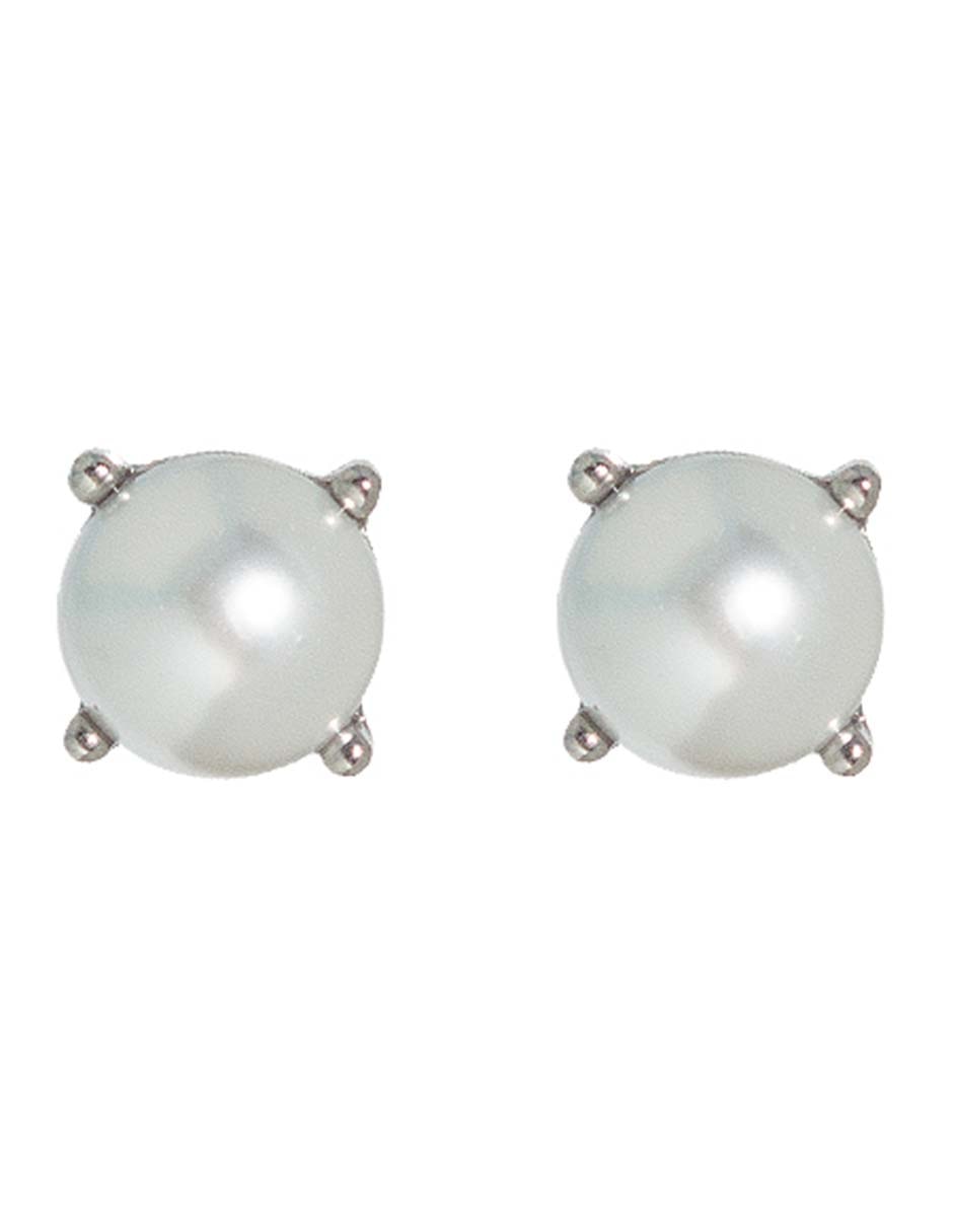 Set de aretes de perla con acabado pulido 3