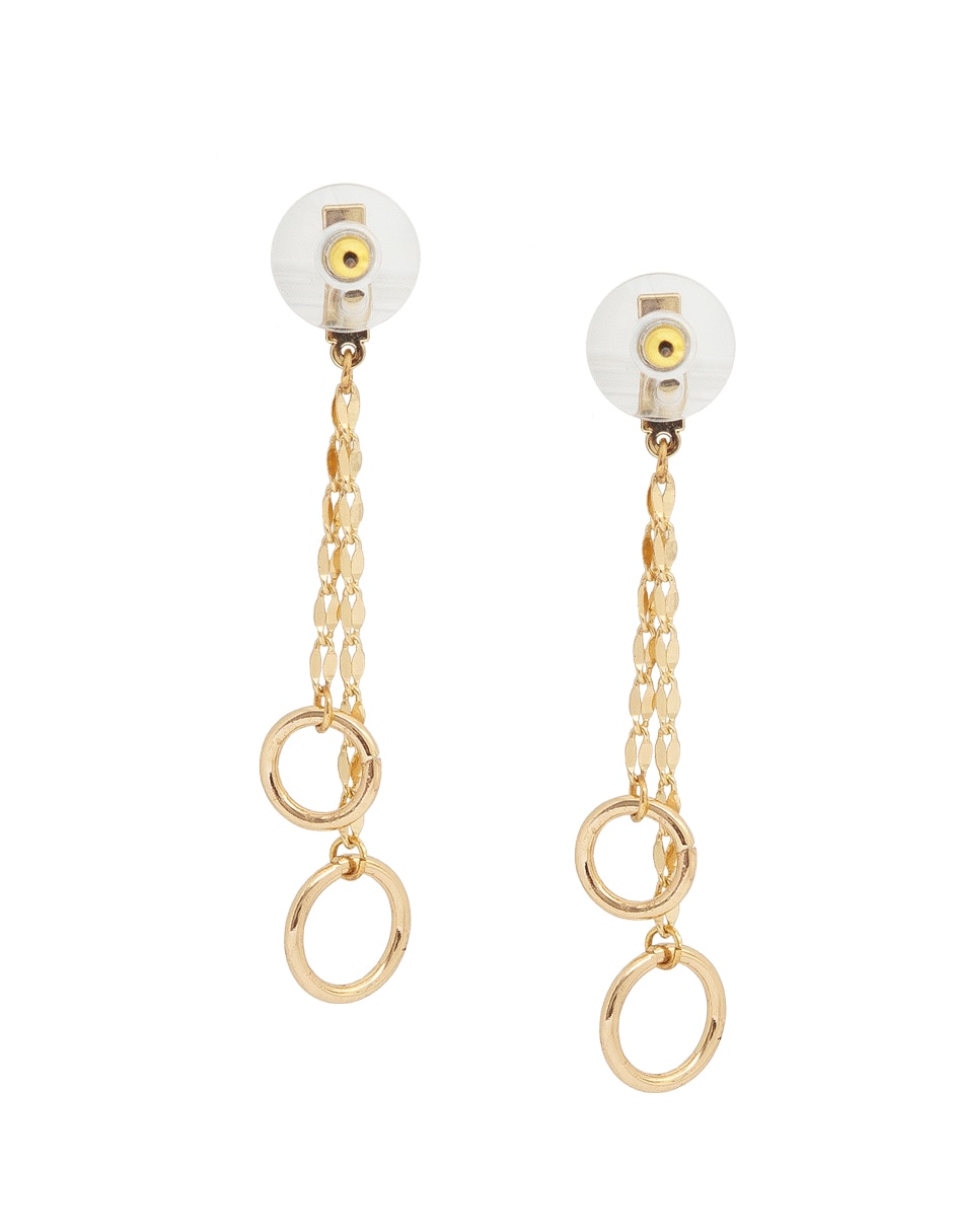 Aretes Largos circulares con acabado lustre 3
