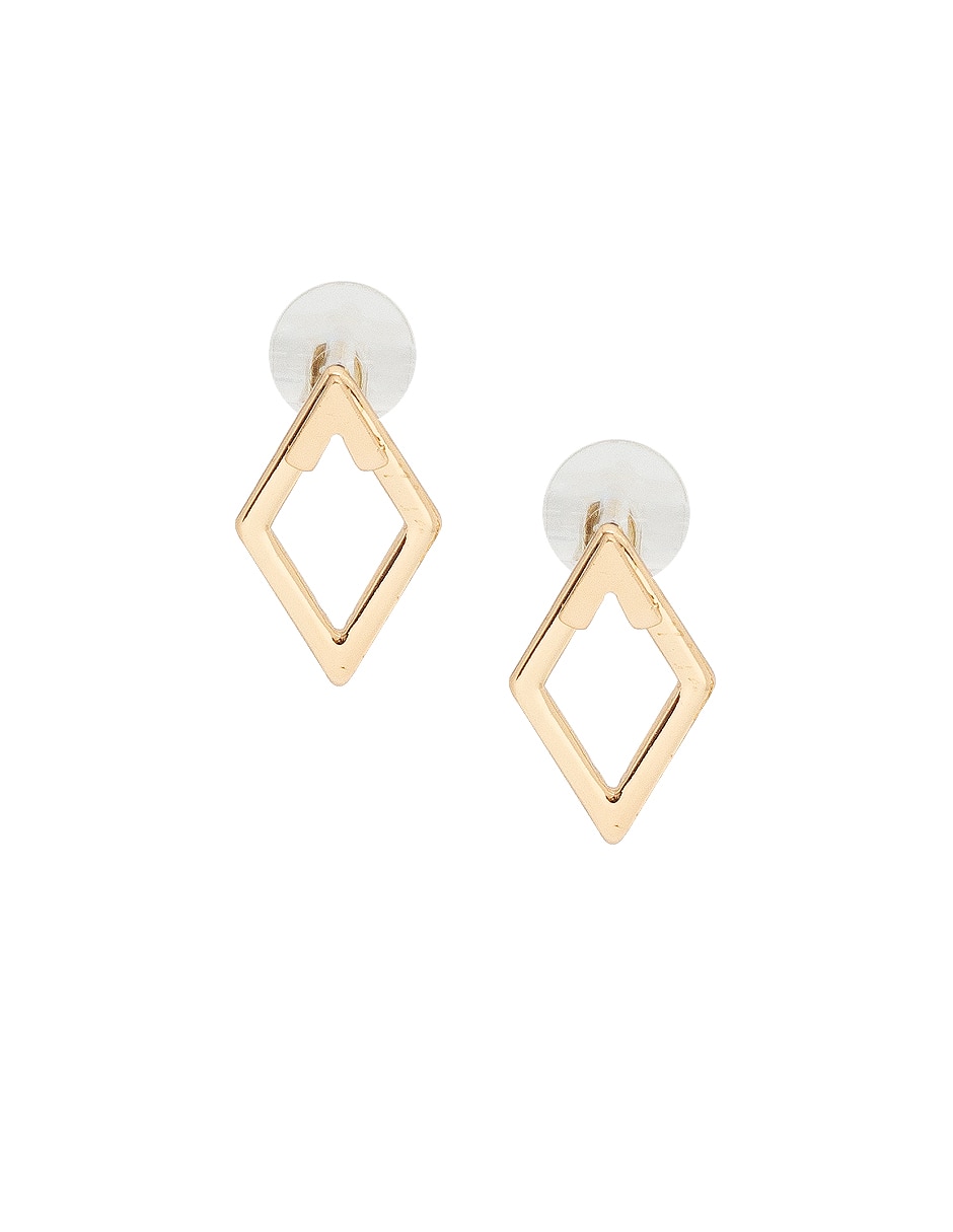 Aretes largos de rombo con acabado lustre