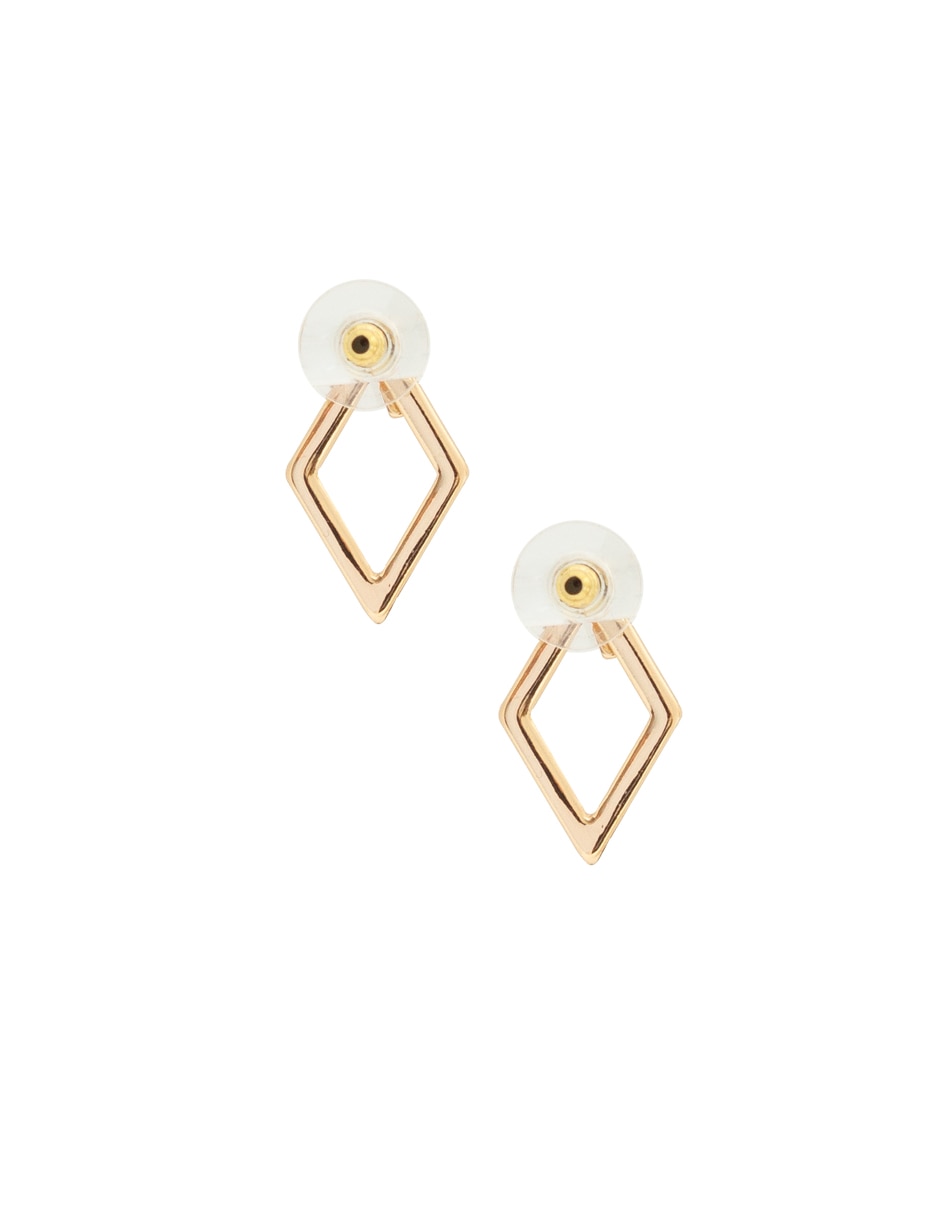 Aretes largos de rombo con acabado lustre 3