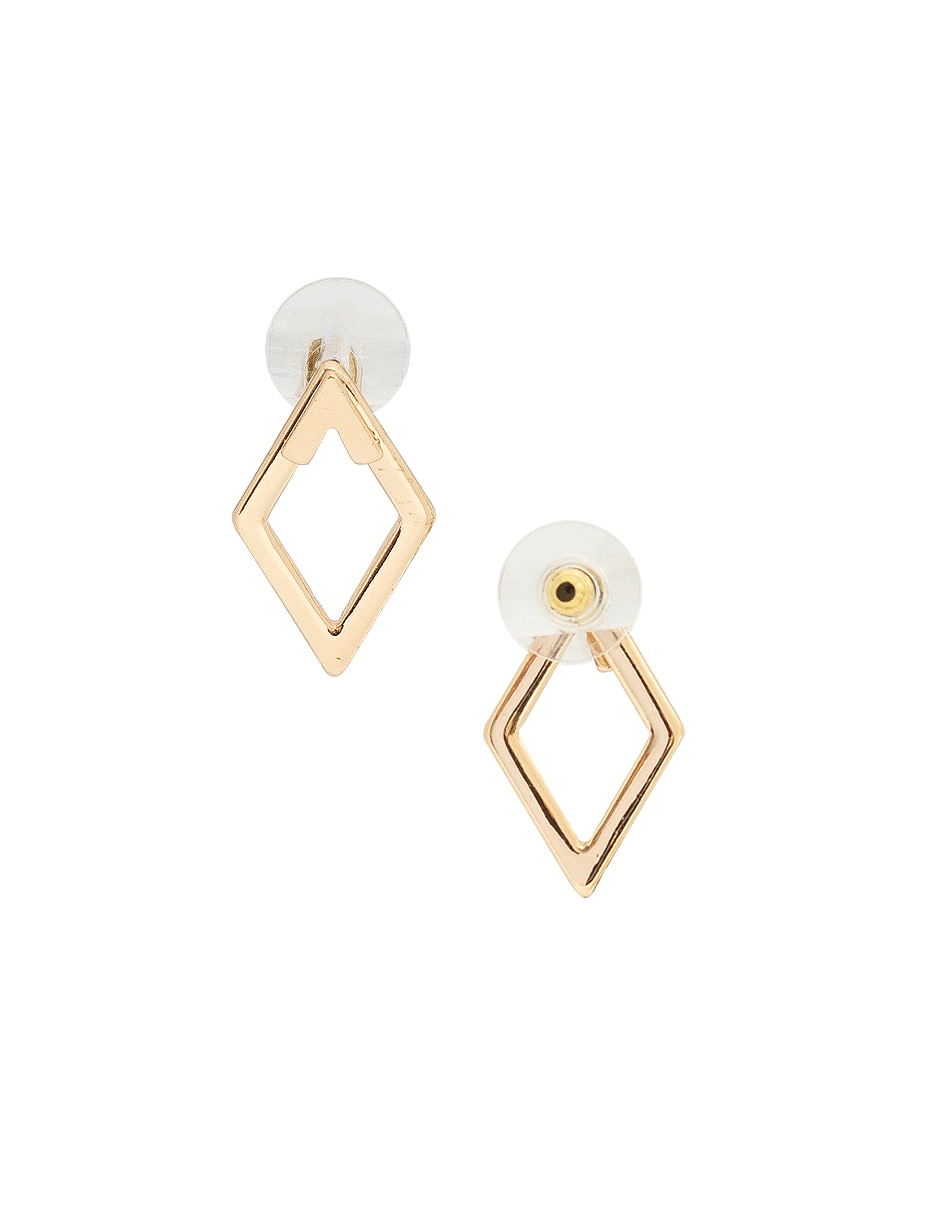 Aretes largos de rombo con acabado lustre 4