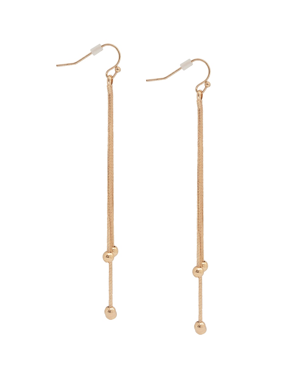 Aretes largos con acabado lustre