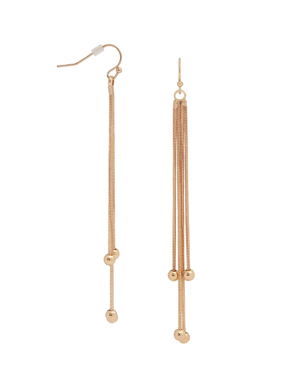 Aretes largos con acabado lustre 4
