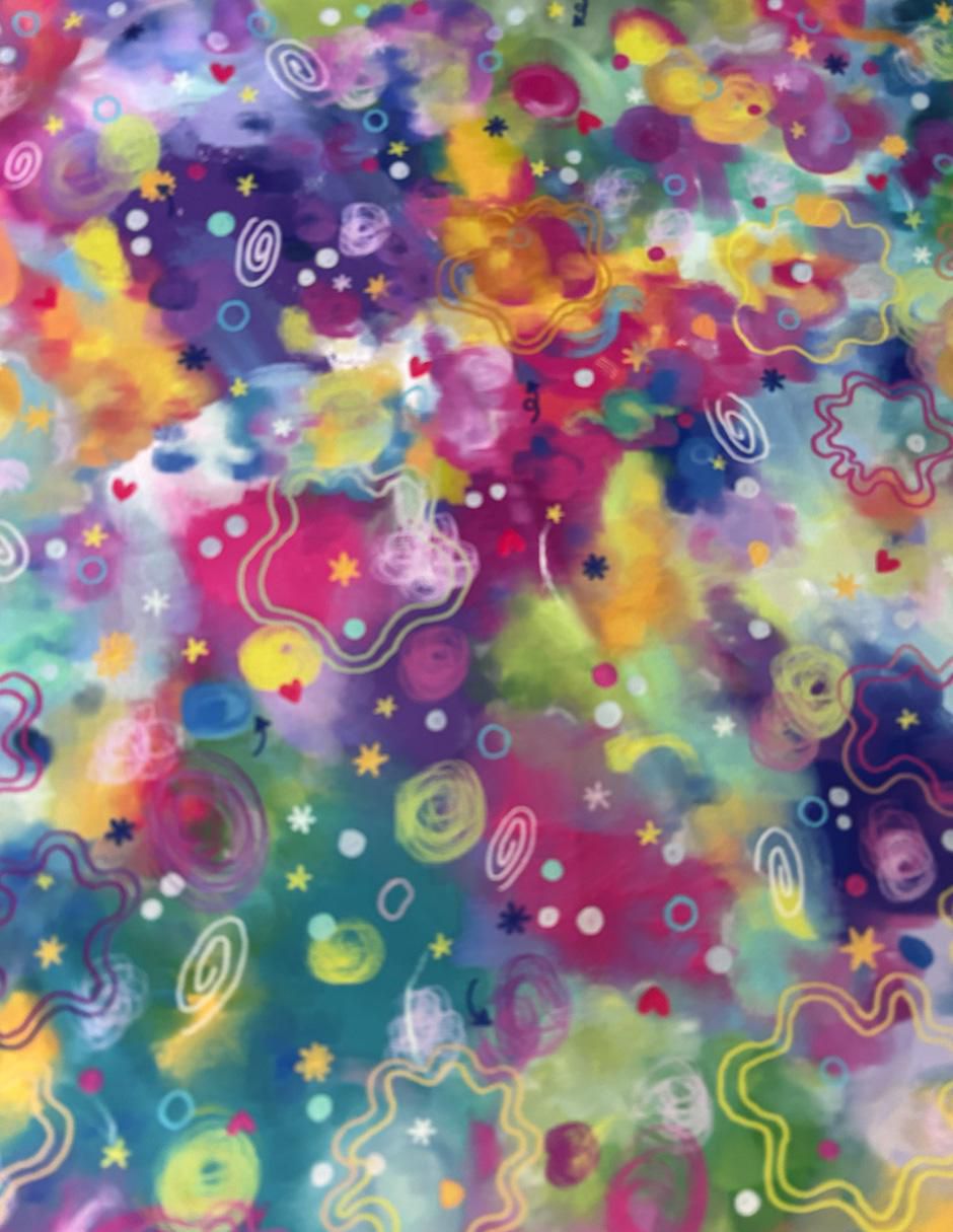 Mascada con estampado abstracto para mujer 3