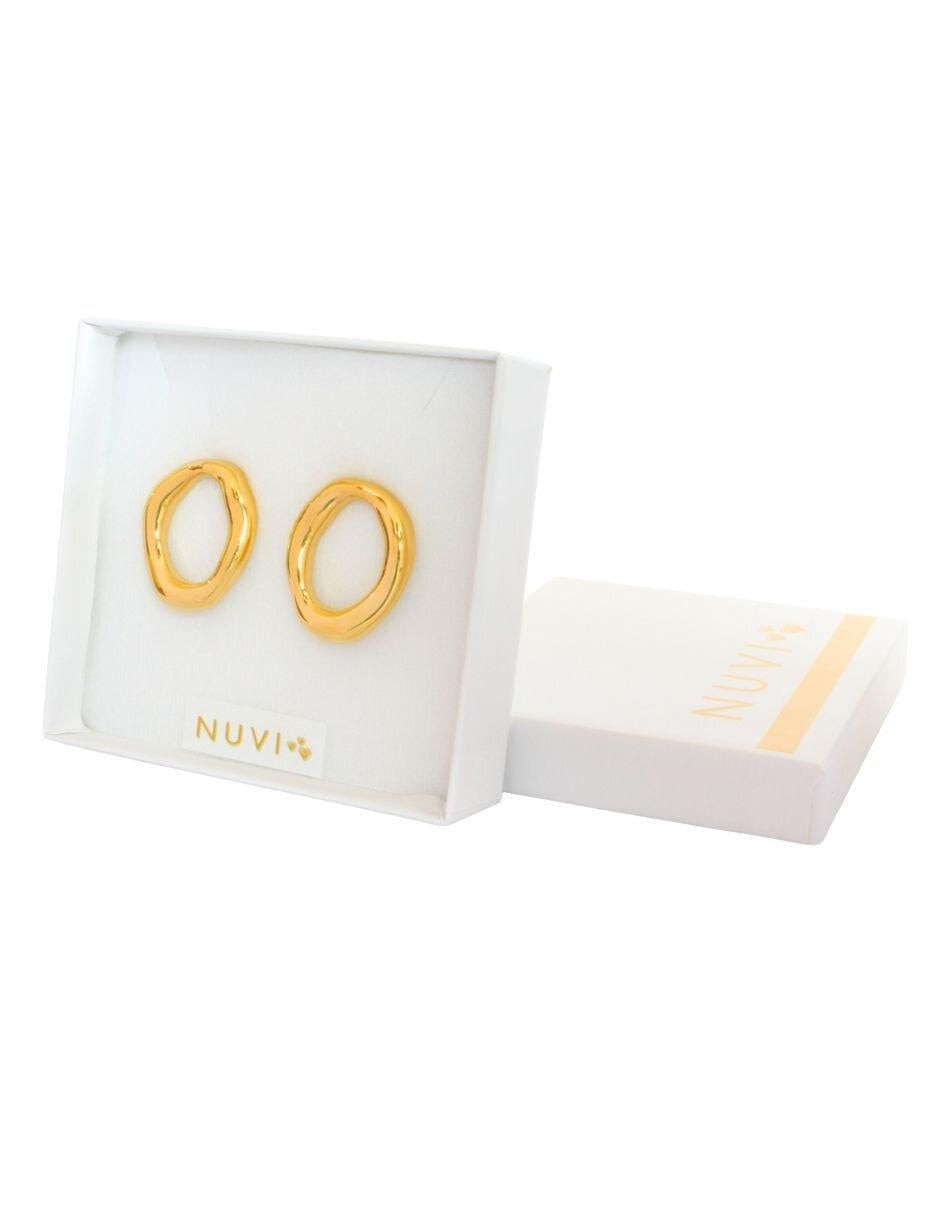 Aretes de óvalo con acabado brillante 5